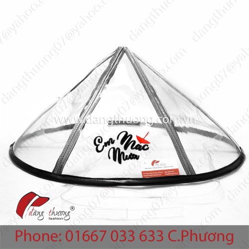 LH 560 - Nón Lá Nhựa PVC trong suốt Em Mắc Mưa